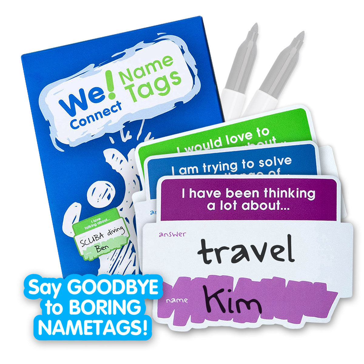 We! Connect Sticker Nametags