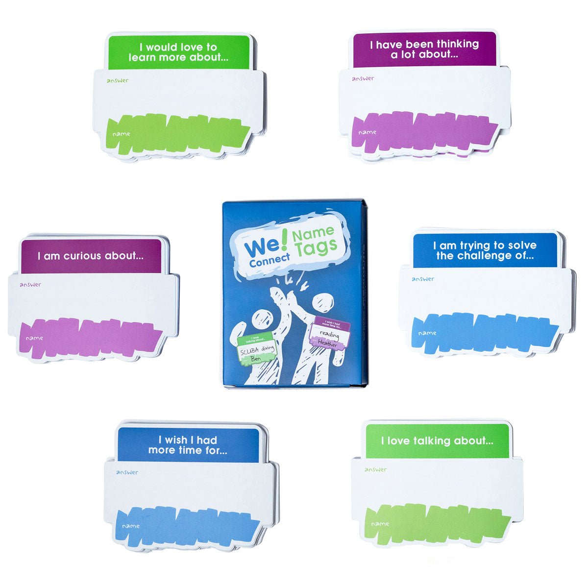 We! Connect Sticker Nametags