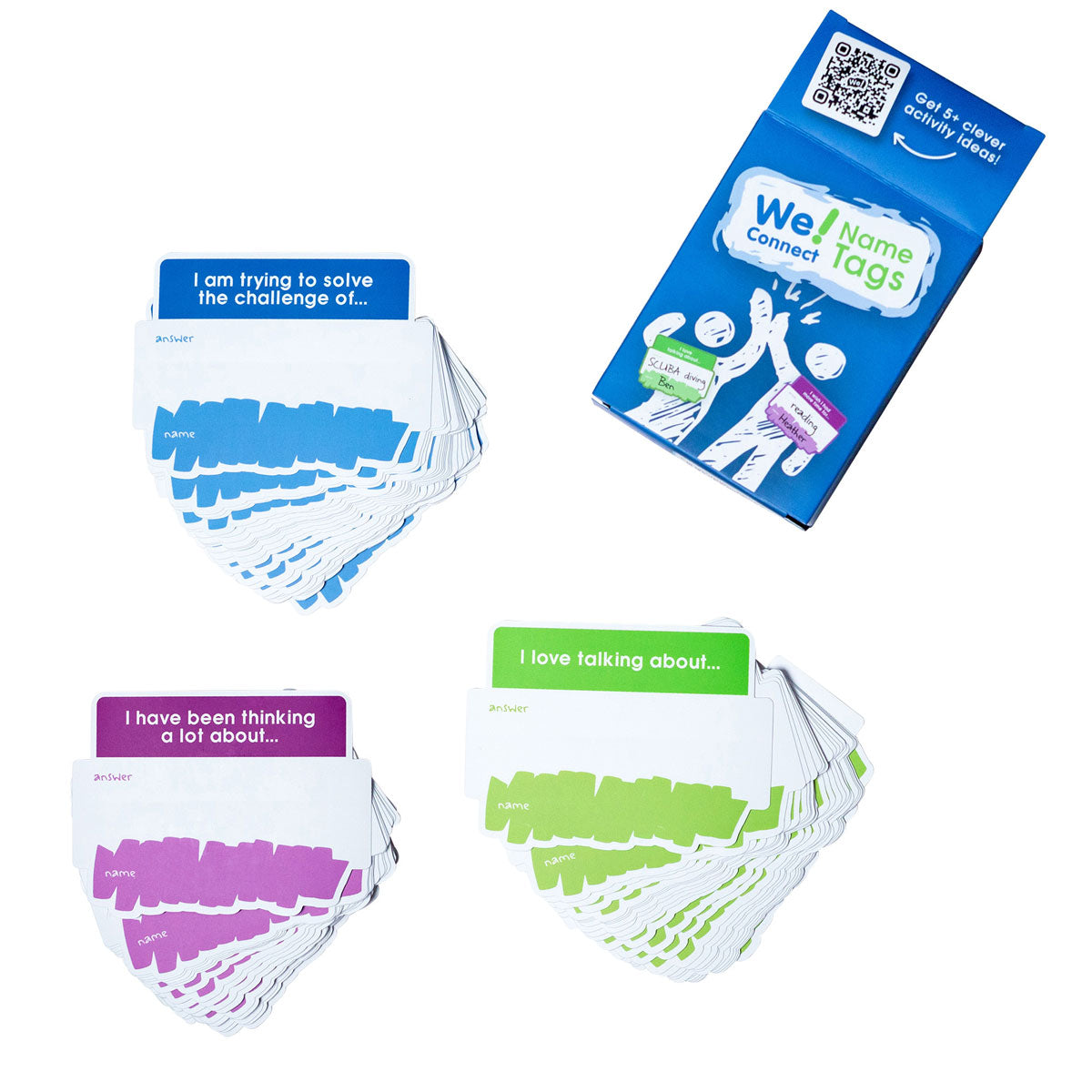 We! Connect Sticker Nametags